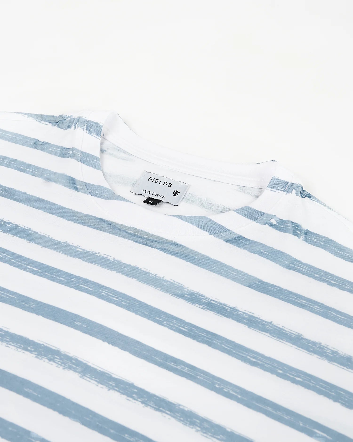 THE BOX TEE - DUSTY BLUE STRIPES