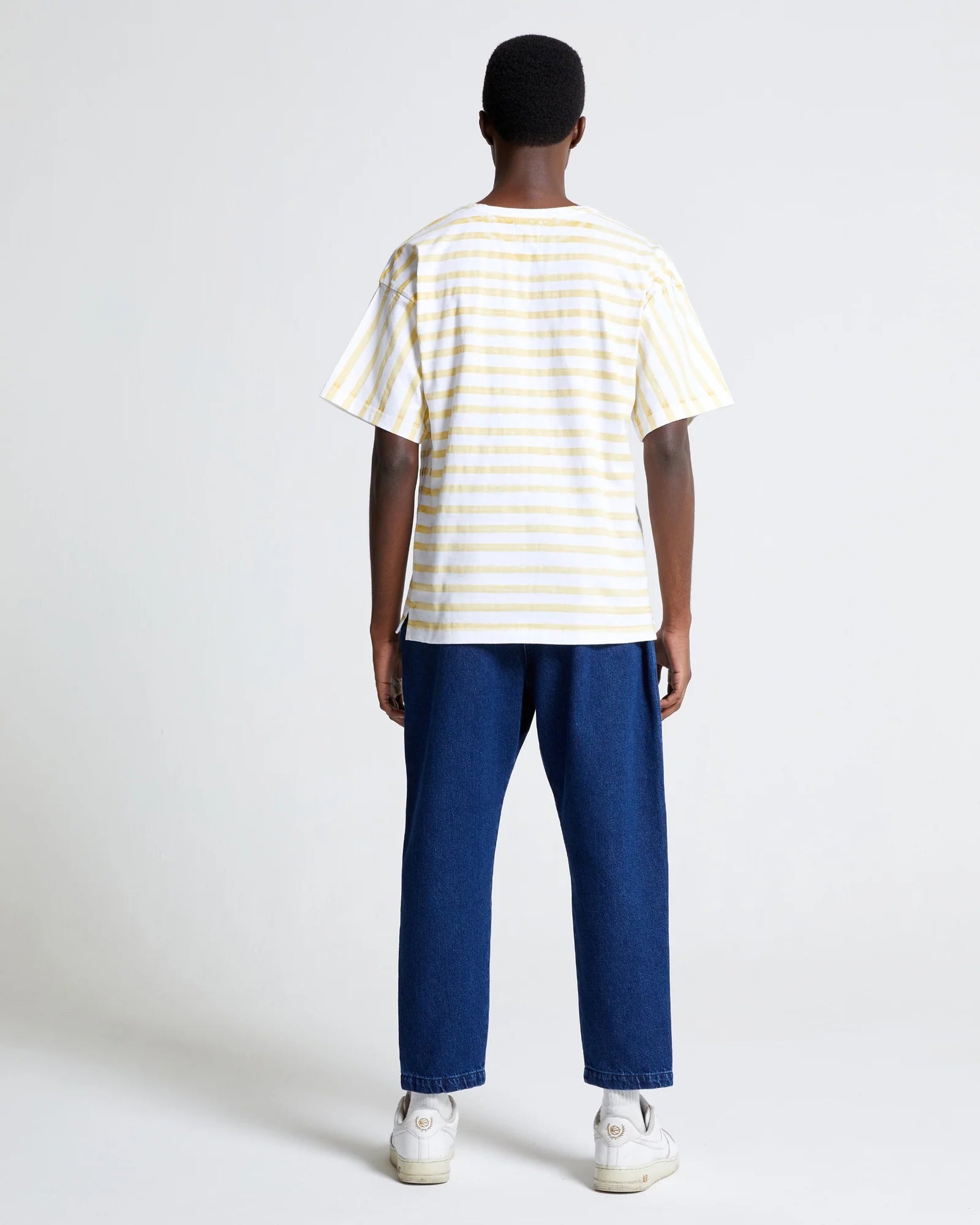 THE BOX TEE - STRAW STRIPES
