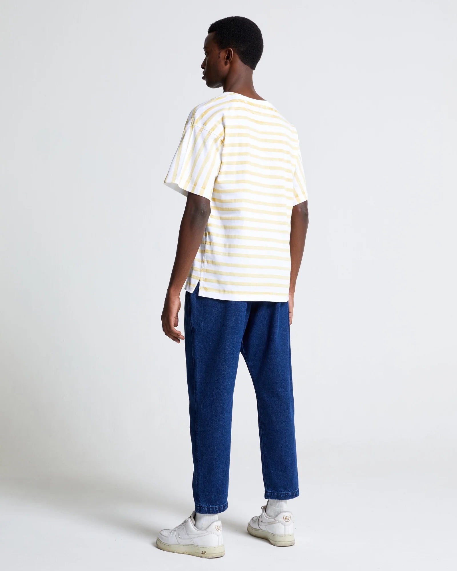 THE BOX TEE - STRAW STRIPES