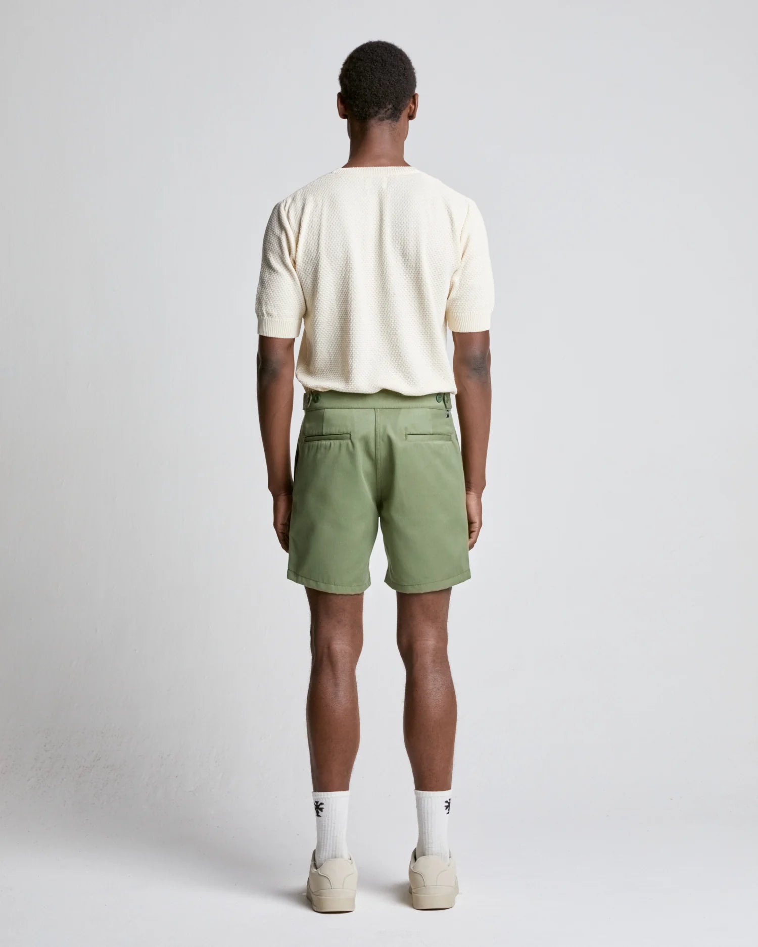 RELAXED COTTON SHORT - OLIVINE
