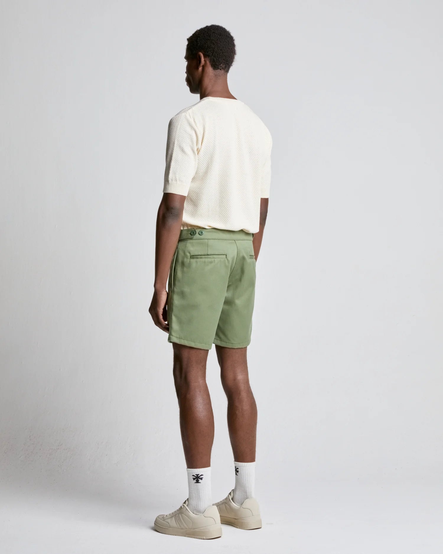 RELAXED COTTON SHORT - OLIVINE