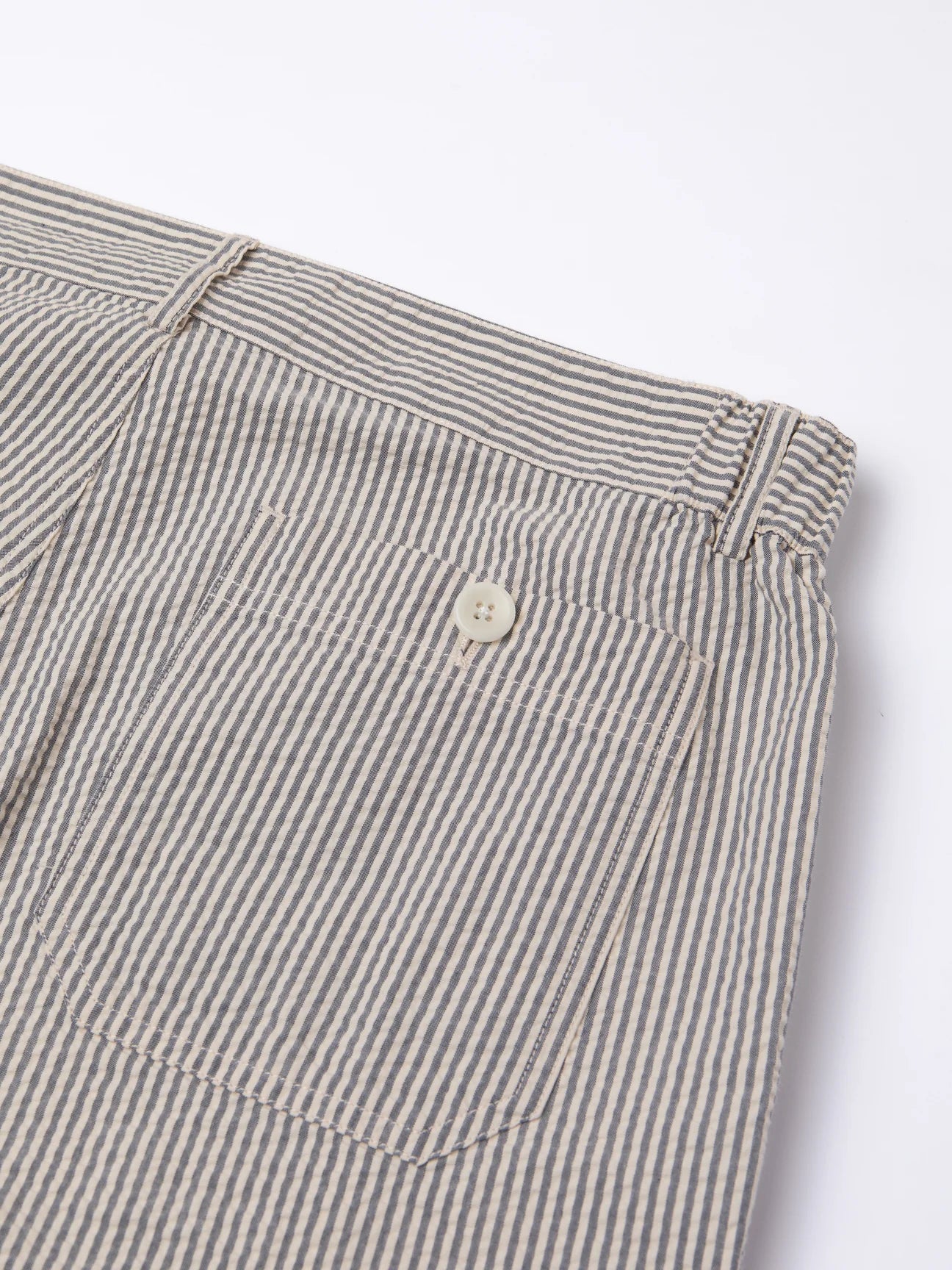 ABERLOUR PANT - NAVY / WHITE STRIPED SEERSUCKER