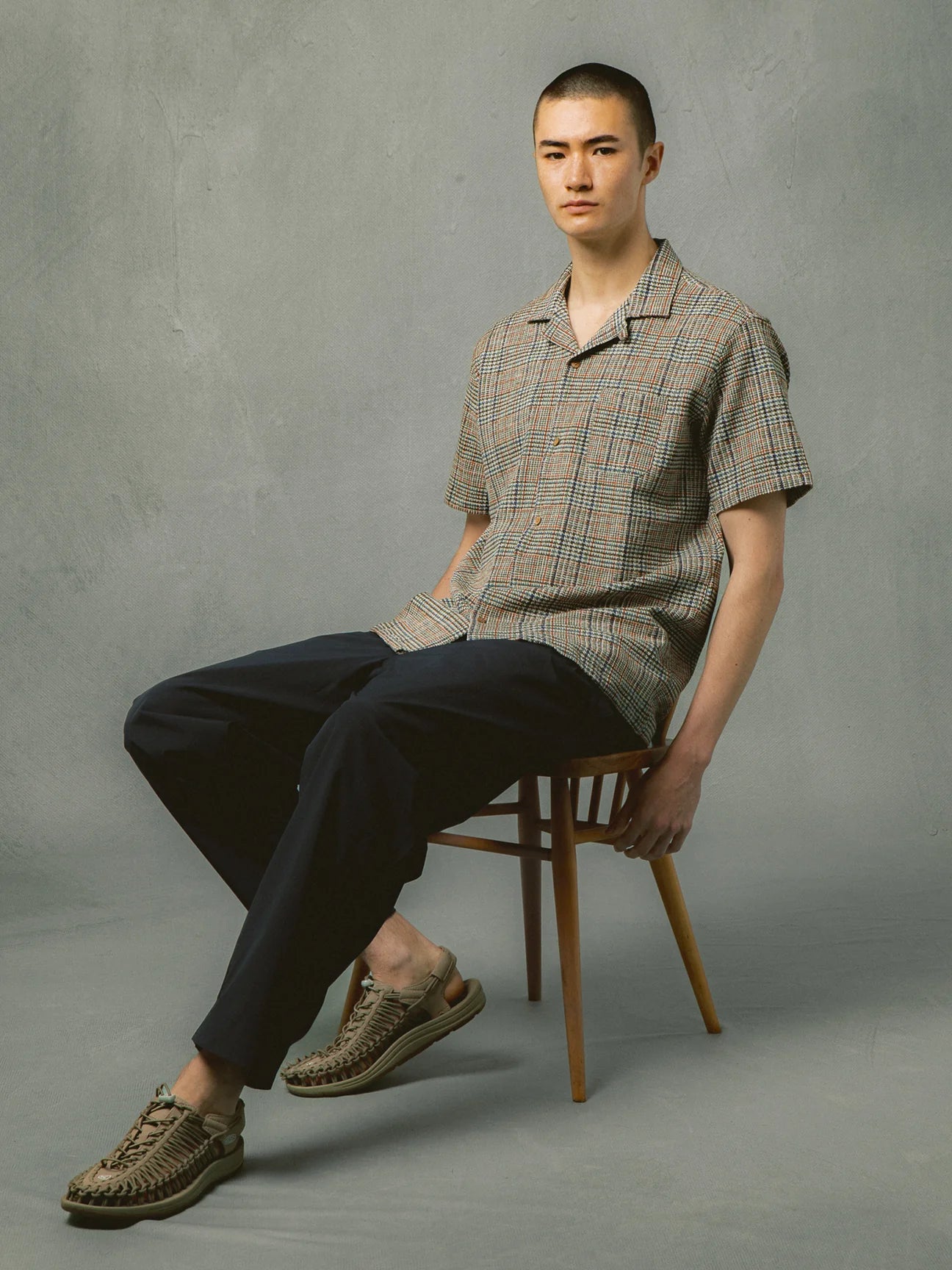 CRAMMOND SHIRT OLIVE MULTI CHECK