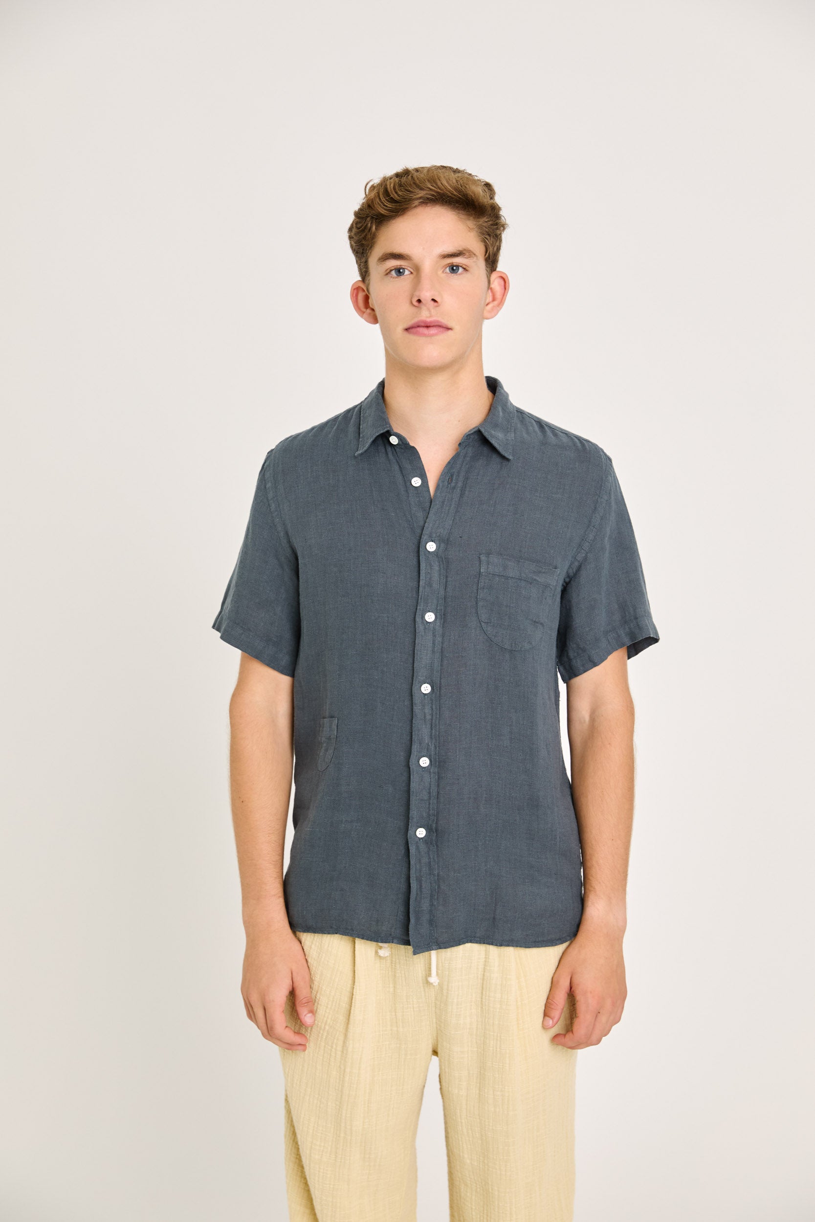 THEMUDO SHIRT - GREY LINEN