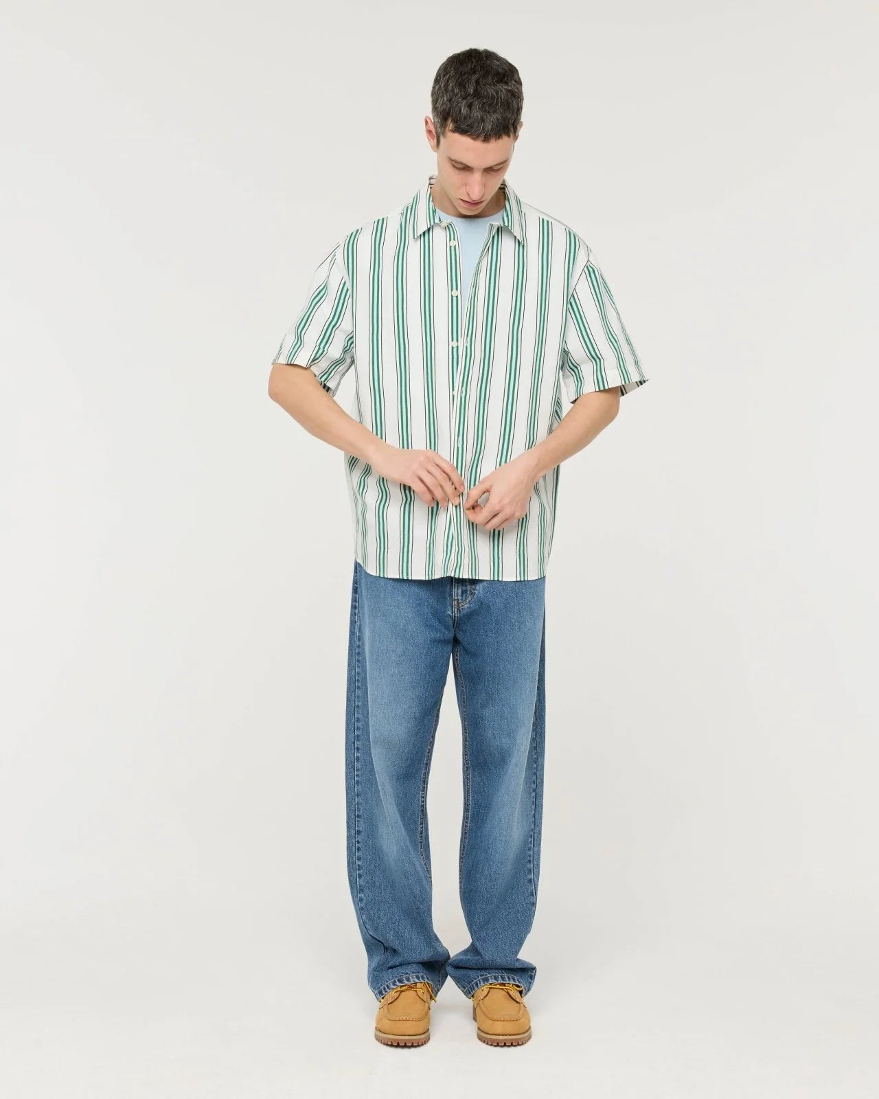 MALIBU SHIRT - ECRU/GREEN