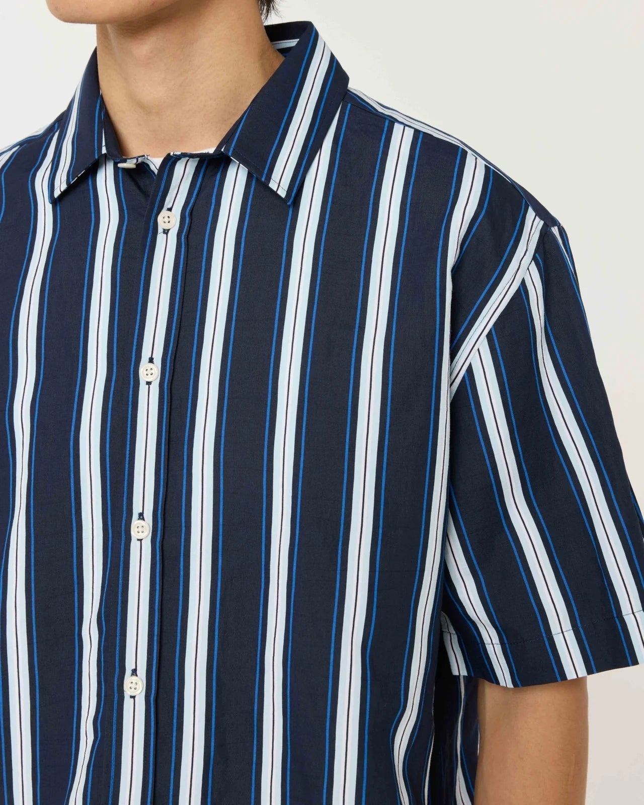 MALIBU SHIRT - NAVY STRIPES