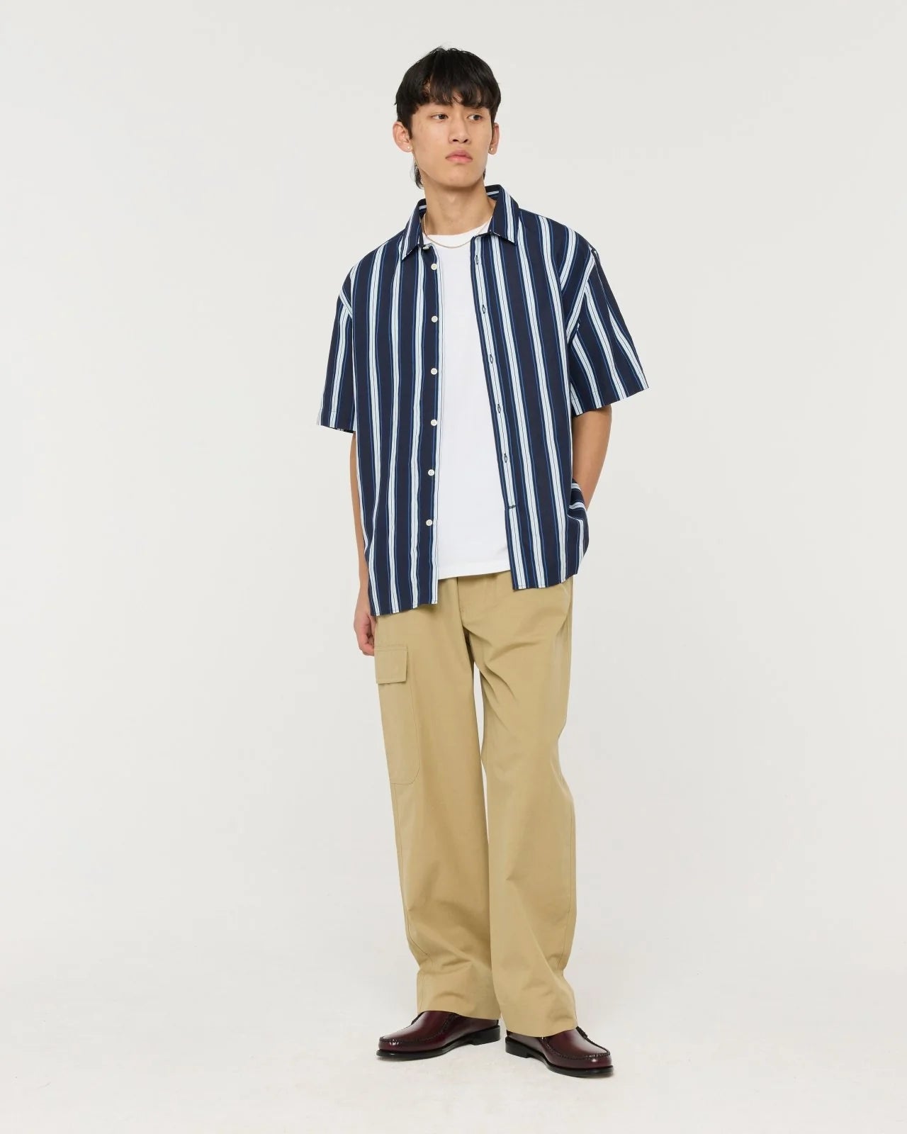 MALIBU SHIRT - NAVY STRIPES
